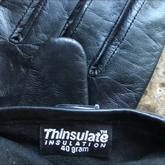 Gloves Black with Buckle and Grommet detail. - Picture 3 of 3